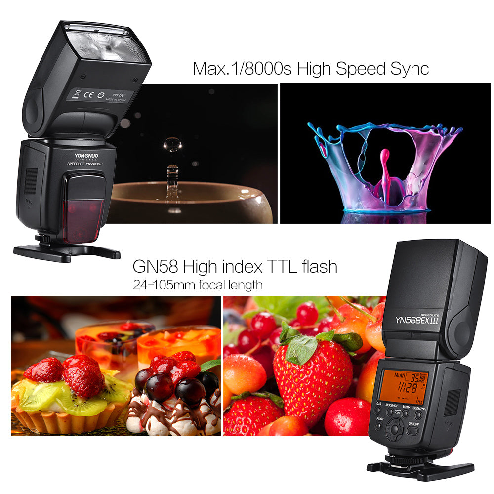 Wireless TTL Flash Speedlite GN58 for Canon DSLR Camera E82952