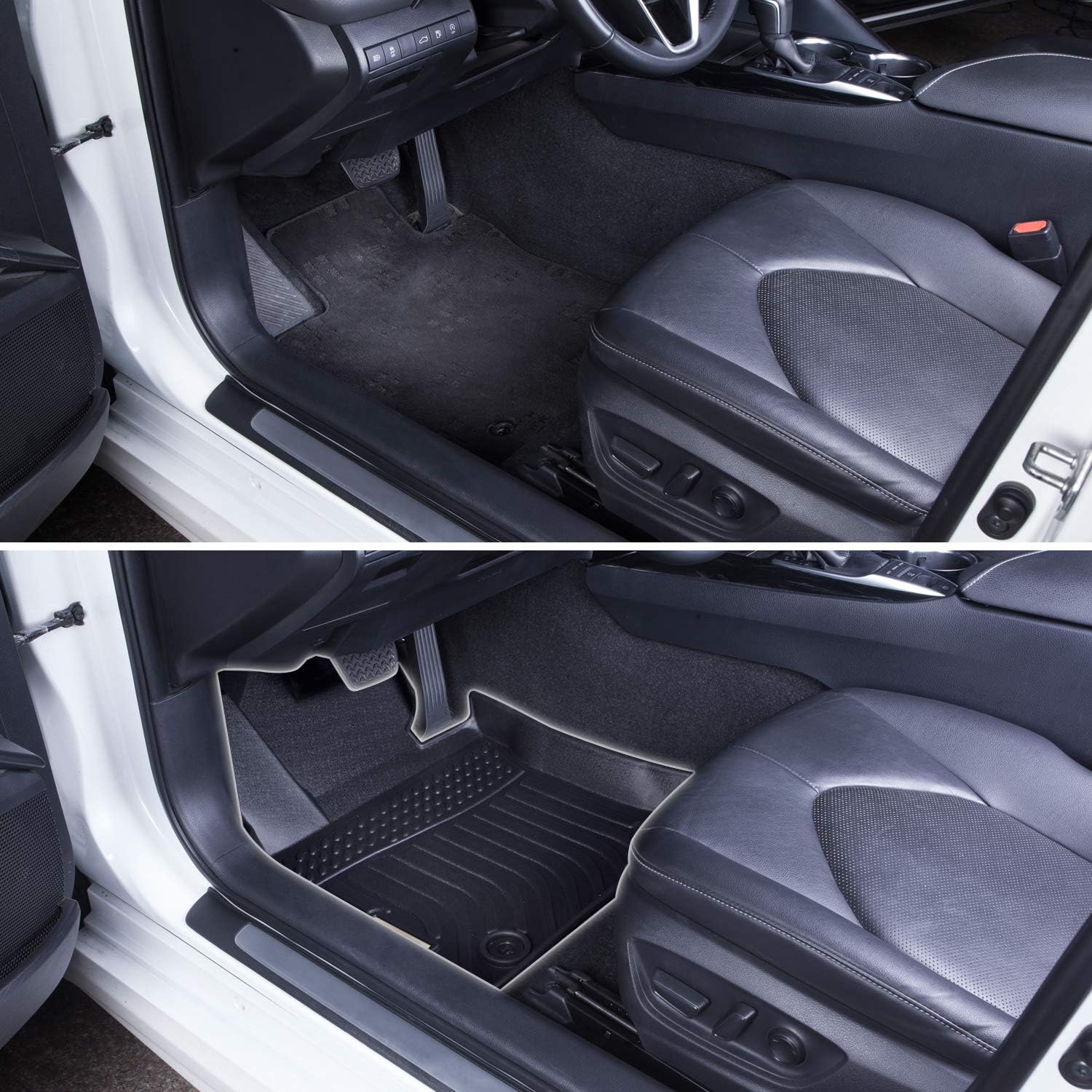 Black Front and Rear Car Mats for Hyundai Sonata 2020 2021 2022 F8180