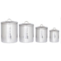 4 Piece Hammered Stainless Steel Canister Set X430