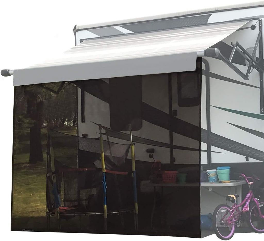 Black Mesh Sun Shade Screen for Awning M987