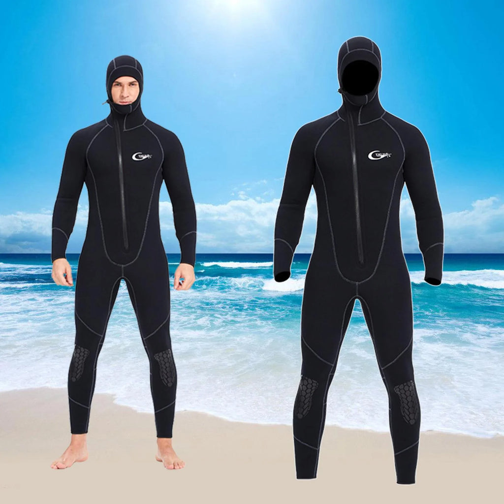 Mens 5mm Hooded Neoprene Scuba Diving Suit XL T389047