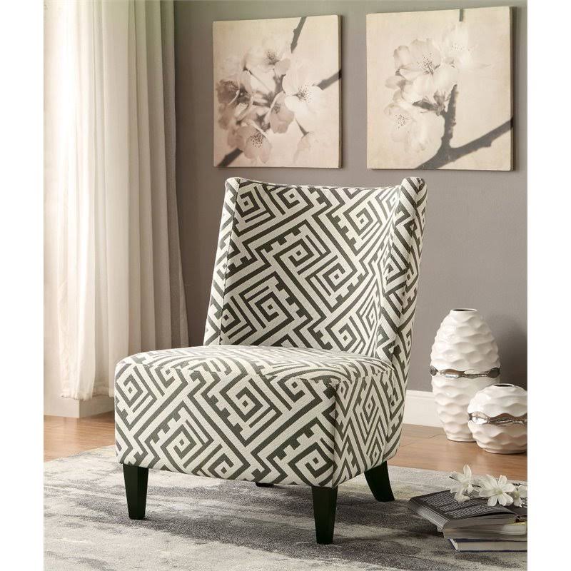 Black and White Accent Chair S61377