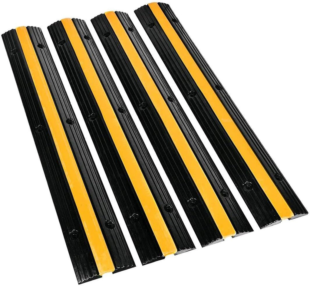 4 Pack Heavy Duty Rubber Cable Protector Ramp X1843