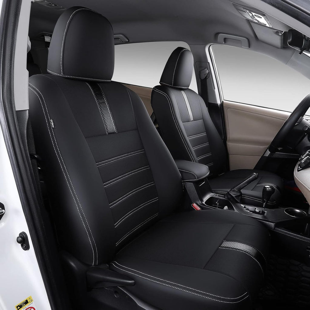 PU Leather Seat Covers for RAV4 2019-2022 (Black+Red) X915591