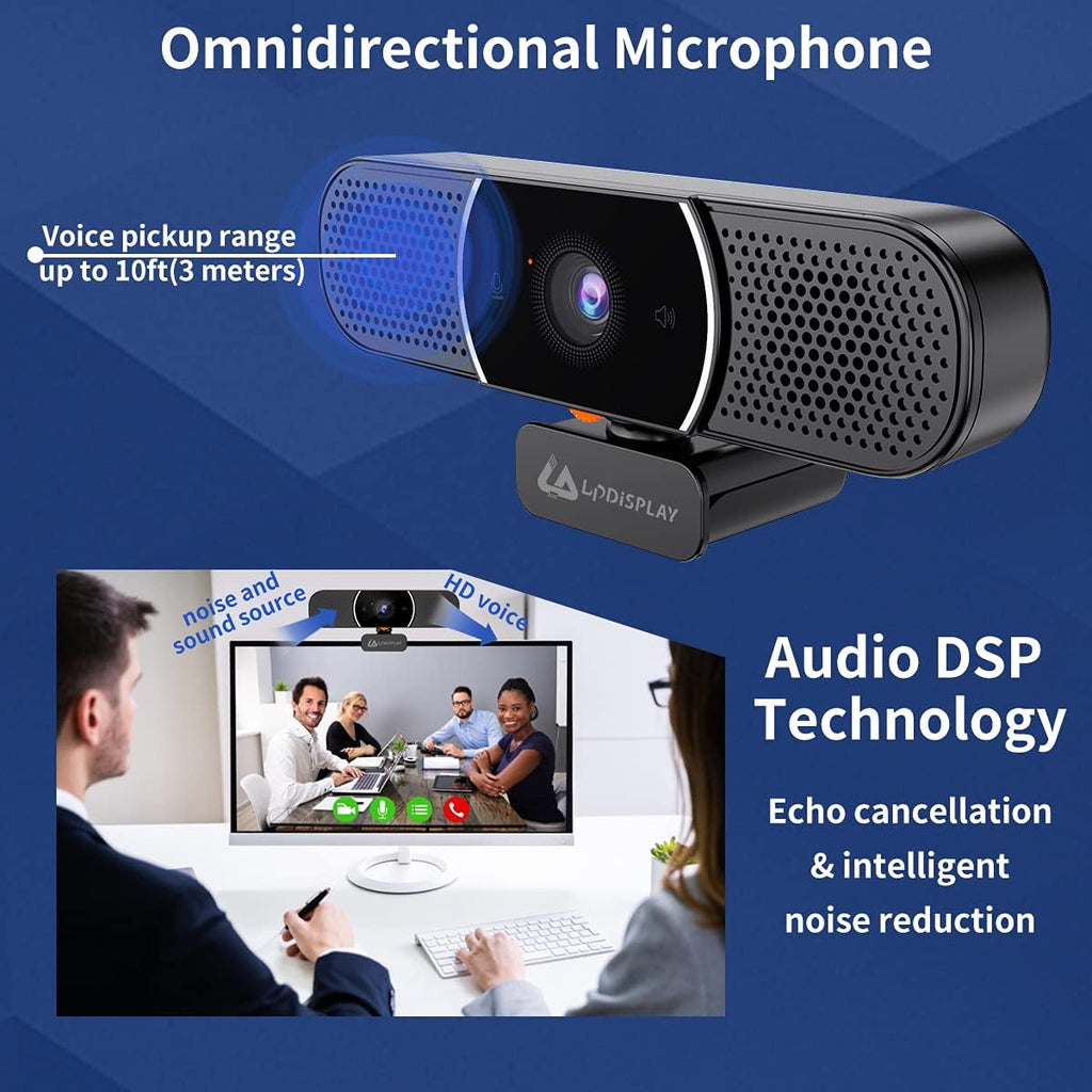 3 in 1 HD 1080p Webcam with Microphone and Speakers, Pack of 2 V283
