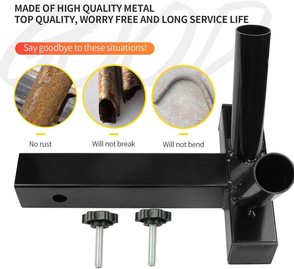 Dual Flagpole Holder for 2-Inch Hitch Receivers B956459