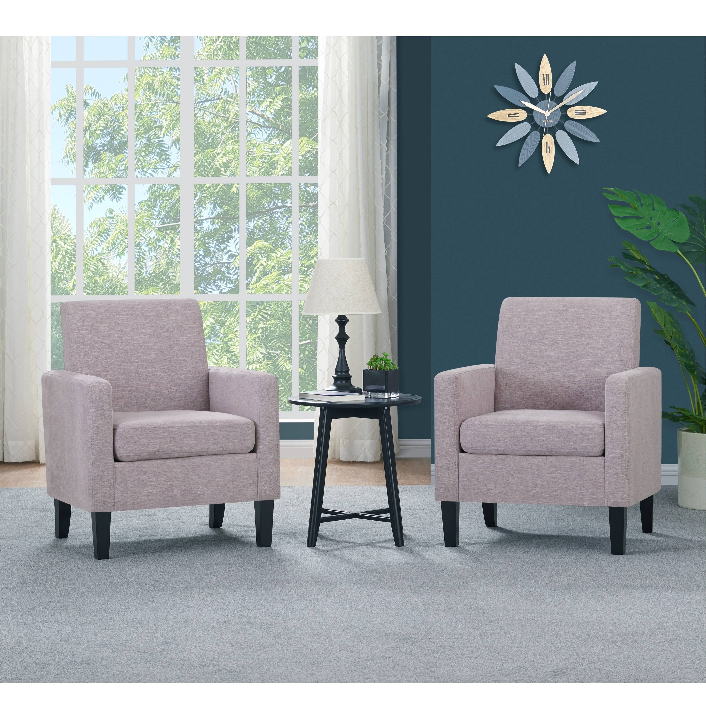 Pink Set of 2 Track Arm Chairs F742