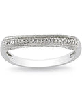 10k White Gold Diamond Wedding Ring Band B13590