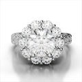 14K White Gold Moissanite Wedding Ring U280