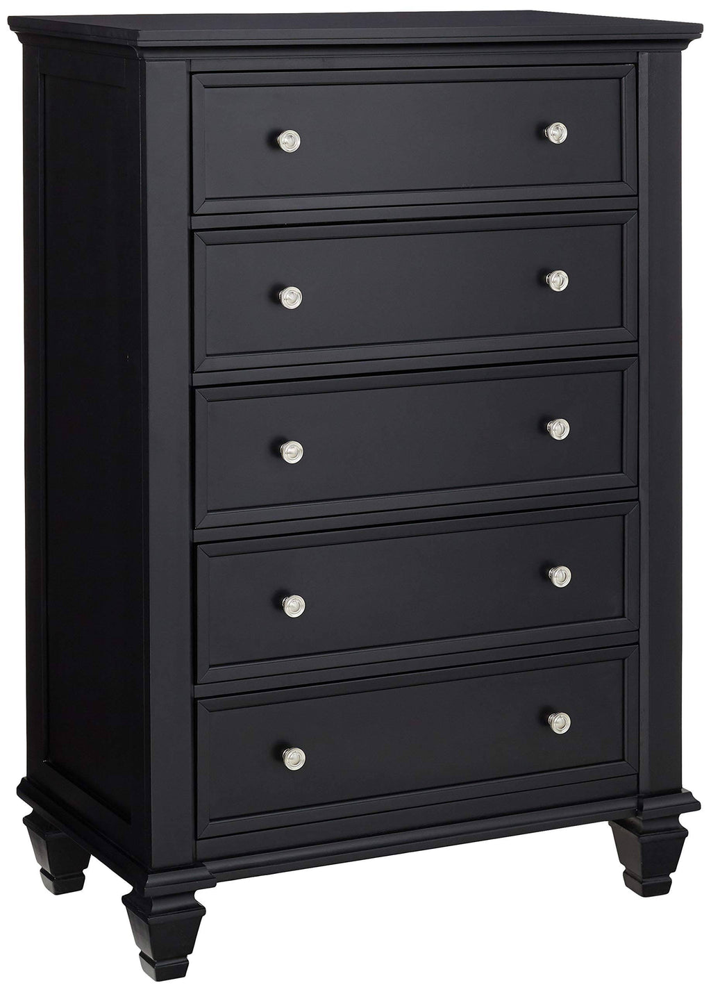 Black 5 Drawer Chest Q786623