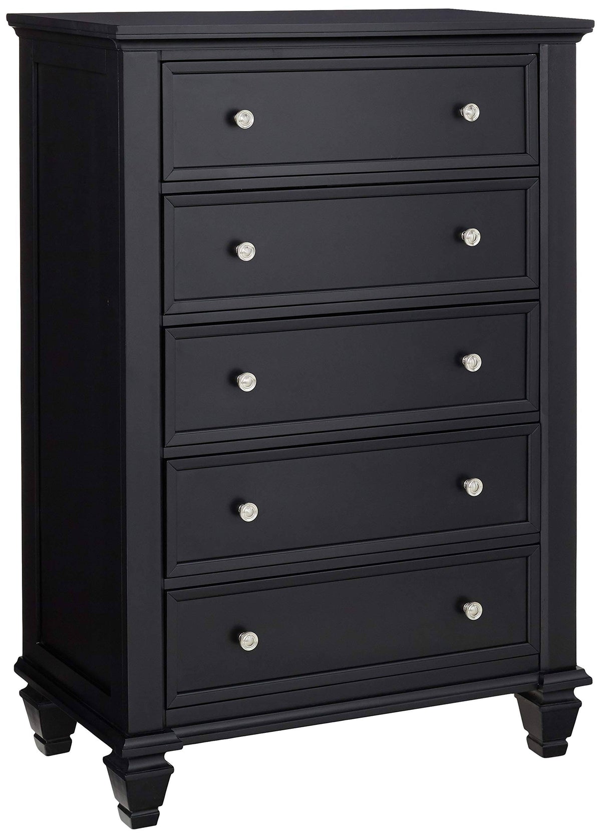 Black 5 Drawer Chest Q786623