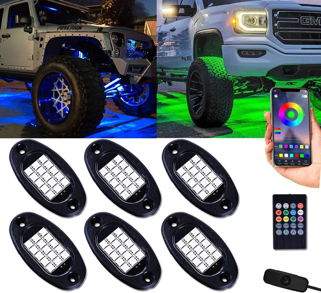 RGB LED Rock Lights Kit 10 Pods Multicolor Pack of 2 K26153
