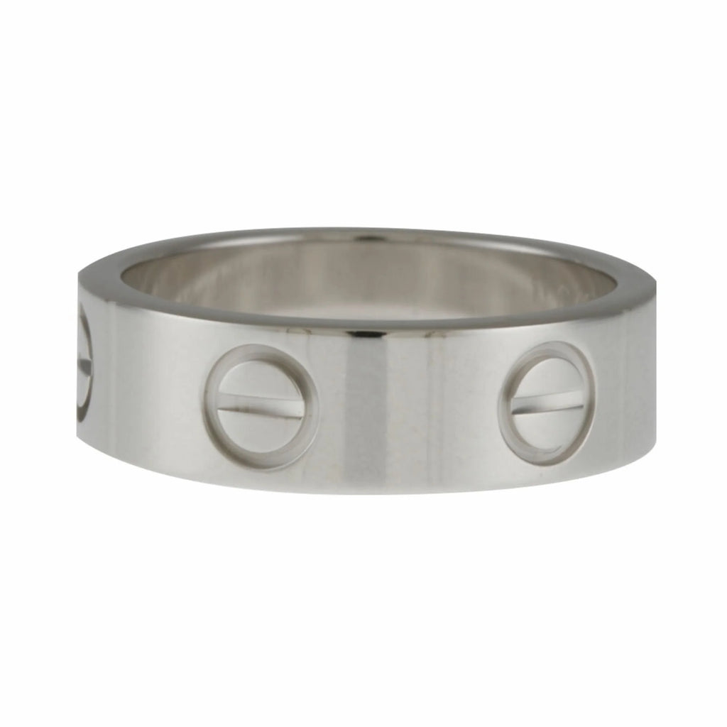 18K White Gold Love Ring J545
