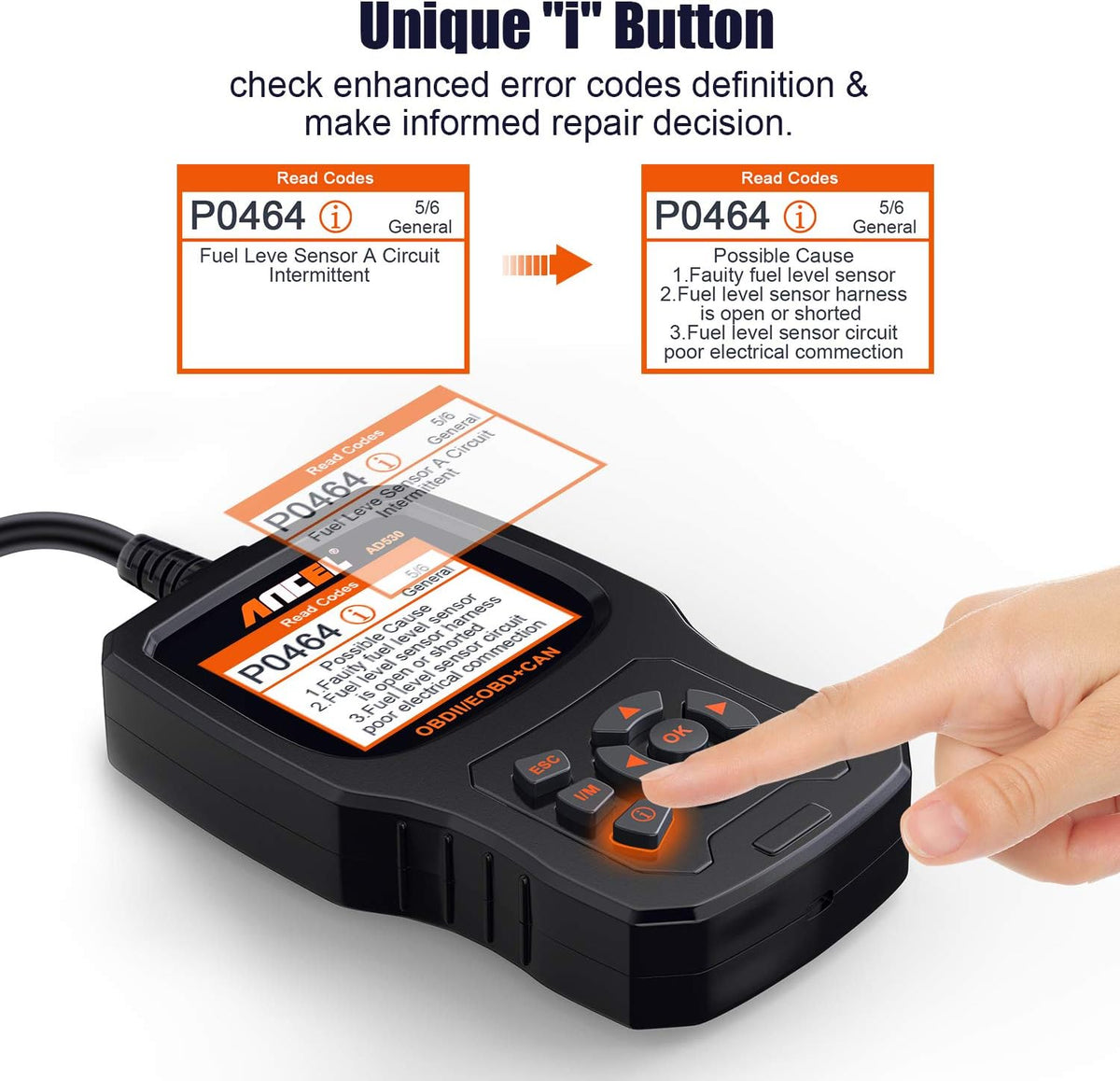 OBD2 Scanner Car Code Reader Diagnostic Scan Tool Y37627