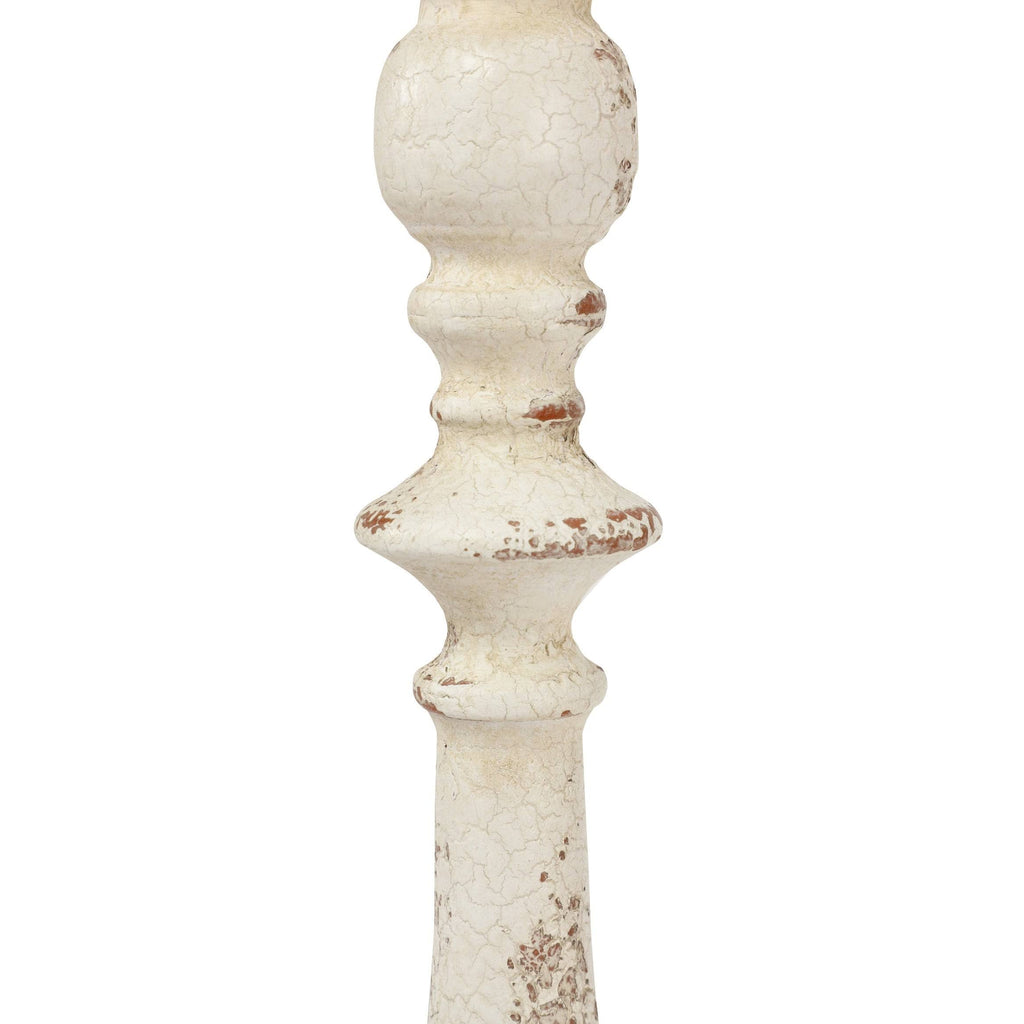 Vintage White Metal Candle Holders, Set of 2 K59240