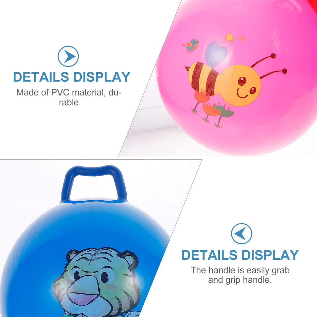 3Pcs Inflatable Hopper Balls with Handle R610