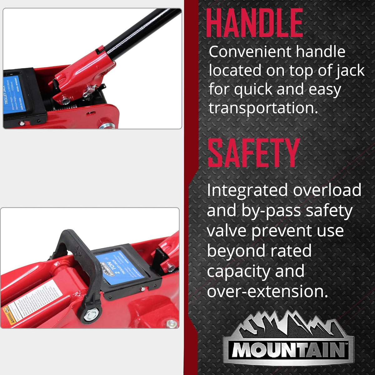 2 Ton Trolley Jack, 4,000 LB Capacity, Heavy Duty Steel, Pack of 2 Q7184