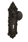 Victorian Passage Door Knob, Polished Brass B6879
