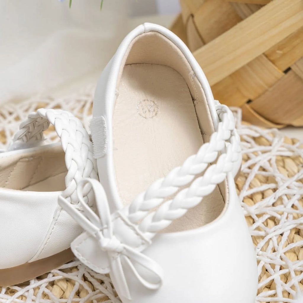 White Mary Jane Flat Toddler Dress Shoes U843098