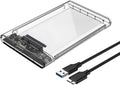 2.5 External Hard Drive Enclosure, SATA to USB 3.1 Tool-Free Clear Case Y491619