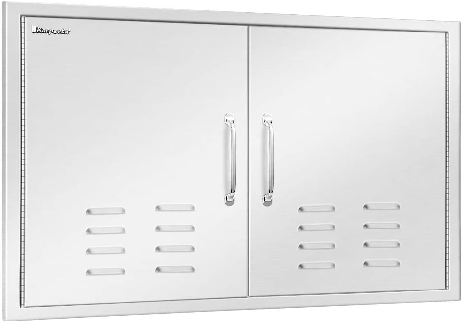 Stainless Steel Outdoor Kitchen Double Access Door X9422
