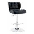 Black Faux Leather Adjustable Bar Stool G9287