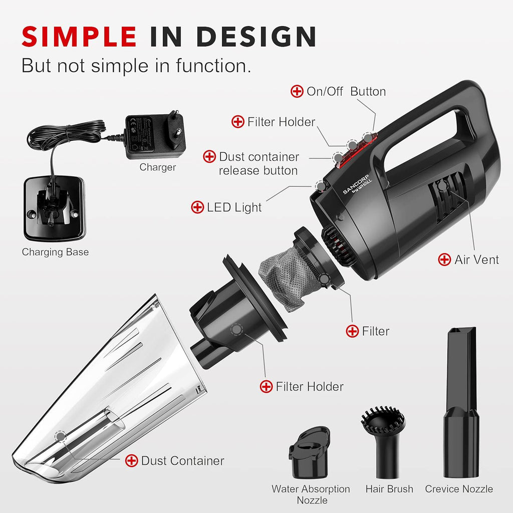 Handheld Cordless Vacuum with LED Light S2782