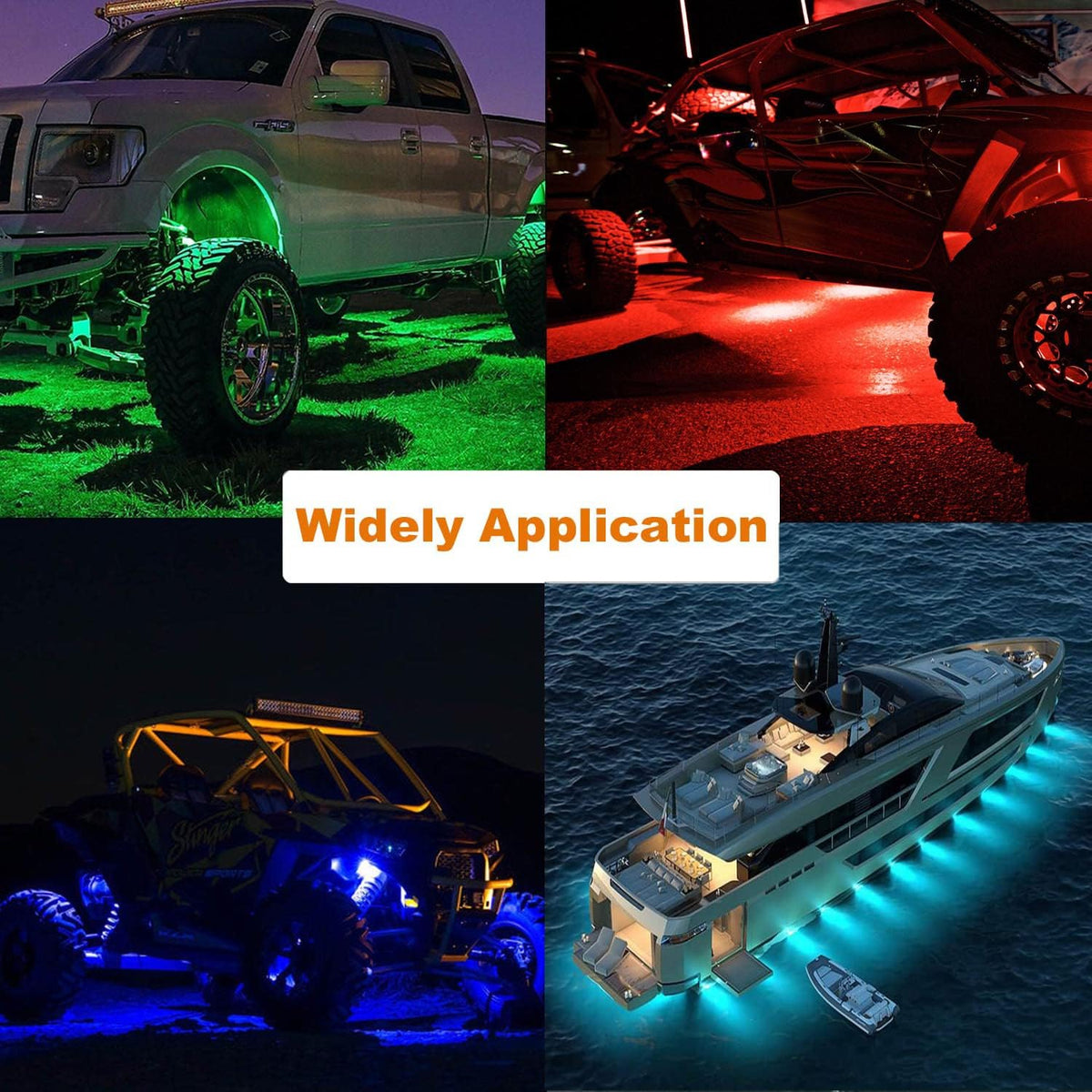 RGB LED Rock Lights Kit 10 Pods Multicolor Pack of 2 K26153