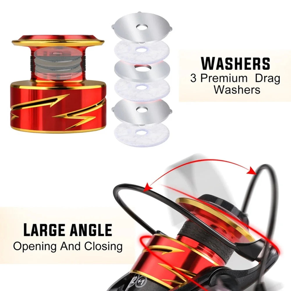 Sougayilang Fishing Reel Ultralight 12+1 BB Spinning Reel N976982