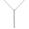 14K White Gold Diamond Drop Bar Pendant Necklace 18" M885835
