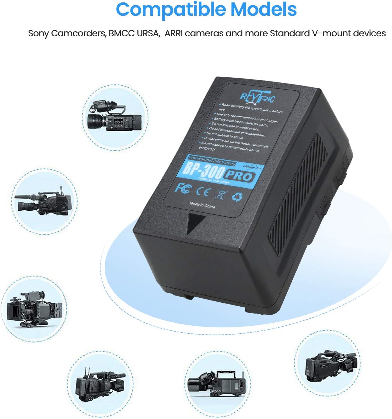 300Wh V Mount Battery with D-Tap Charger and Cable L121876