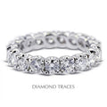 Platinum 950 4-Prong Setting 1.34 Carat Total Natural Diamonds Eternity Ring C317