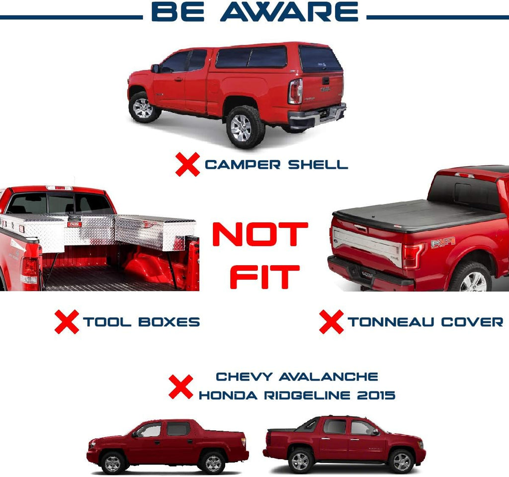 Steel Pickup Truck Low Profile Ladder Rack Sport Bar Two Bar Set M245139