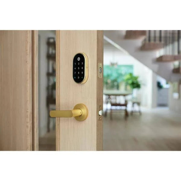Video Doorbell and Lock in Polished Brass with Nest Connect O3836
