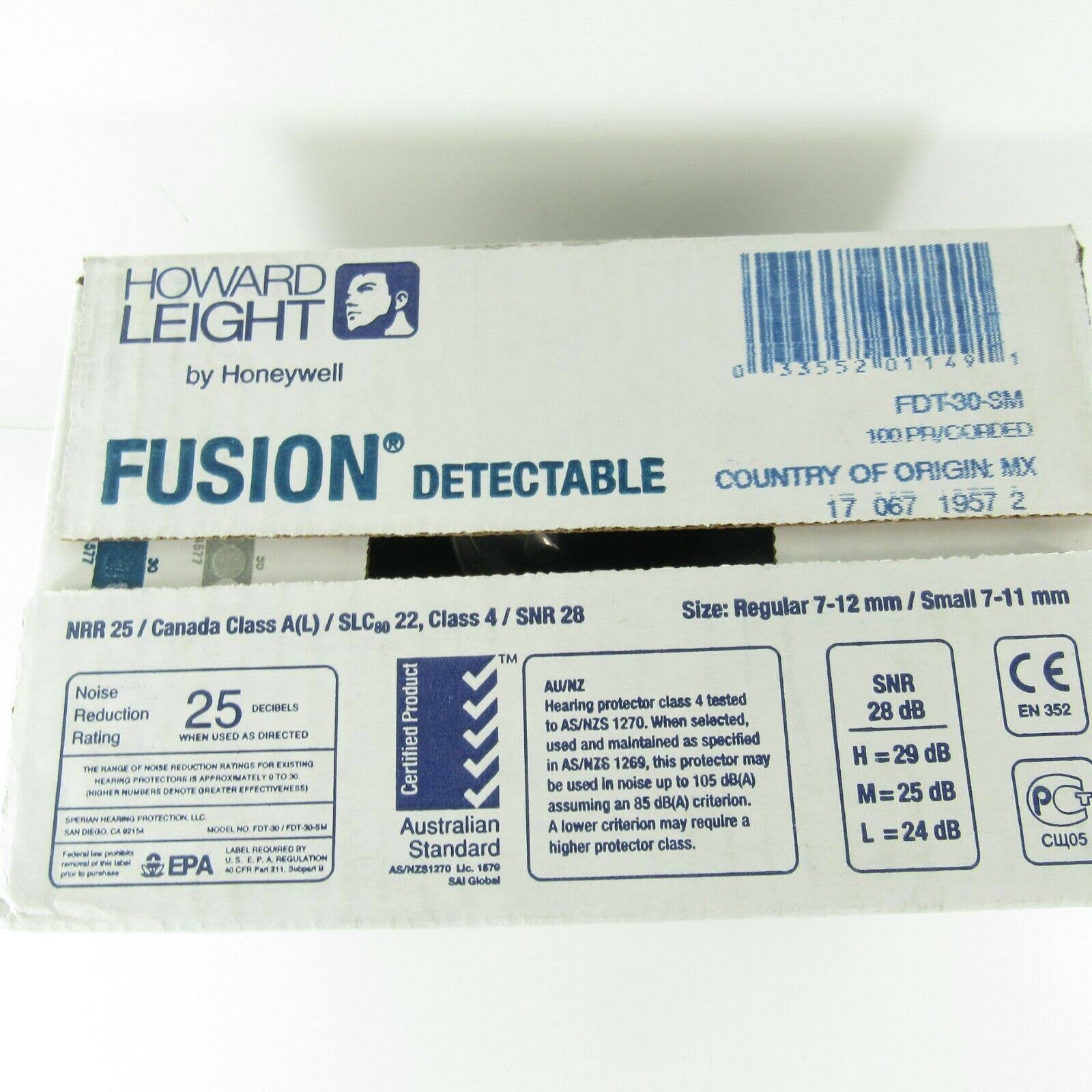 Fusion Detectable 25NRR Earplugs - Small/Corded - 100/Box R57116
