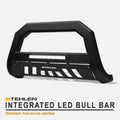 Matte Black Aluminum LED Bull Bar with Skid Plate X3800